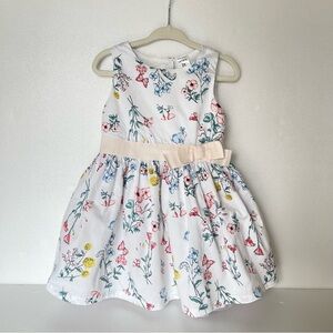 Carter’s Kids White Spring Floral Easter Dress with Pink Ribbon Bow size 2T